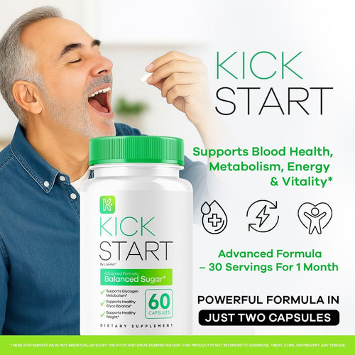(3 Pack) Kick Start Glyco Optimizer Cápsulas, 180 Cápsulas para 3 Meses