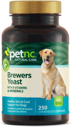 PetNC Natural Care Levadura de Cerveza para Perros – Piel y Pelaje, 250 Masticables
