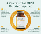 ALGAECAL D3 Complete - Combinación de Vitamina D3, K2, A y E, 180 Cápsulas Blandas (3 Envases)