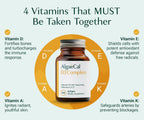 ALGAECAL D3 Complete - Vitamina D3, K2, A y E - 60 Cápsulas Blandas