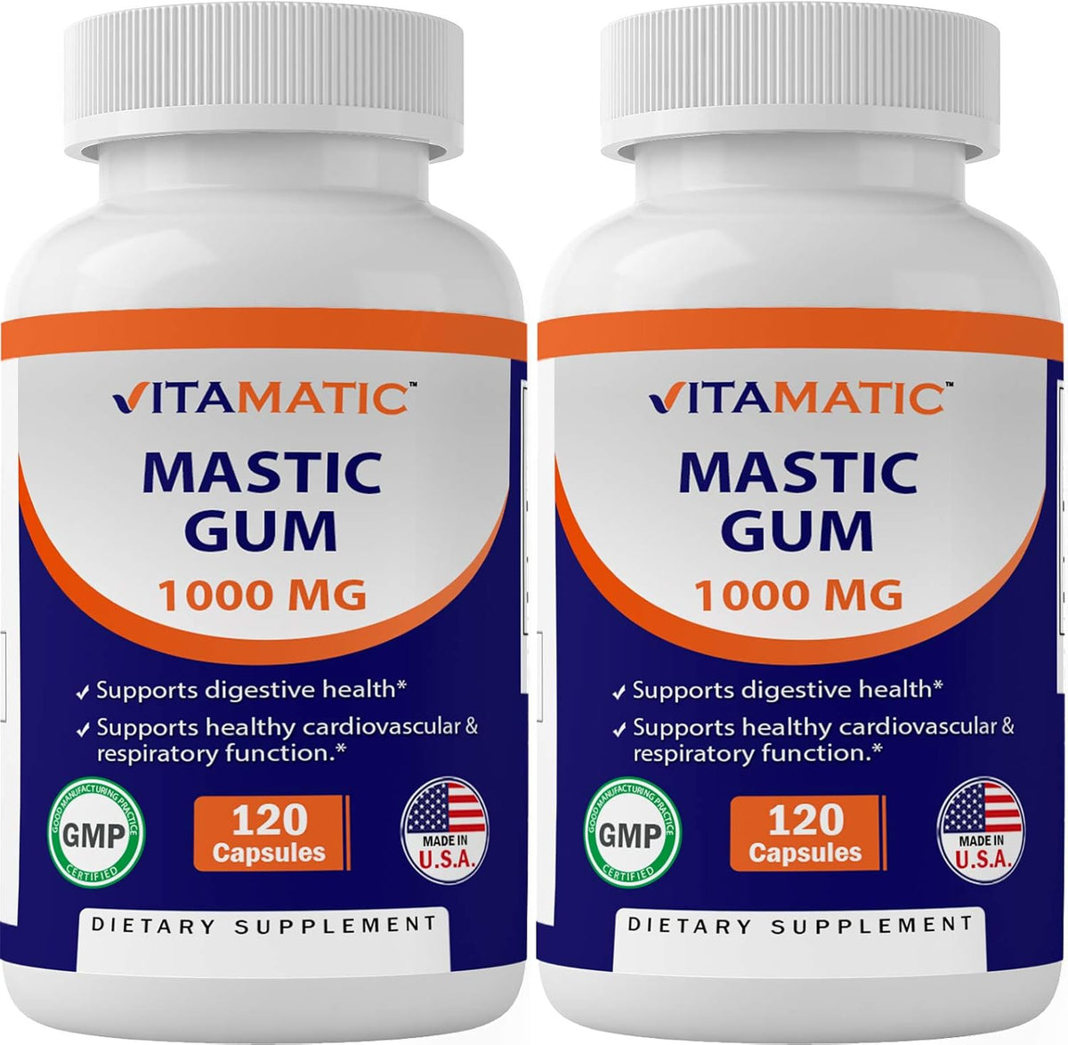 Vitamatic Mastic Gum 1000mg por ración - 240 Cápsulas - Para la salud digestiva, gastrointestinal, inmune y oral - görsel 1