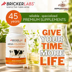 Bricker Labs Mega-Colostrum Cápsulas - Calostro Bovino 1000 mg con 40% IgG, 45 Cápsulas