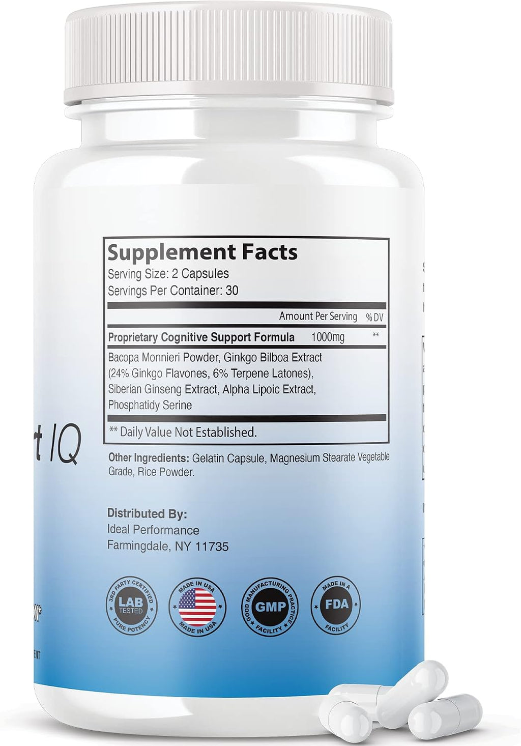 Neuro Smart IQ - Pack de 5 (300 Cápsulas) - Suplemento para la Concentración y Energía Mental