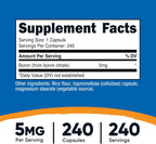 Nutricost Cápsulas de Boro 5mg, 240 Cápsulas Vegetarianas - Sin Gluten y No Transgénico