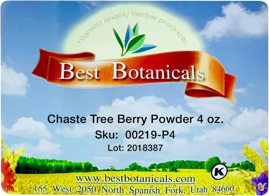 Mejor Polvo de Baya de Sauzgatillo Botánico 4 oz (113 g)