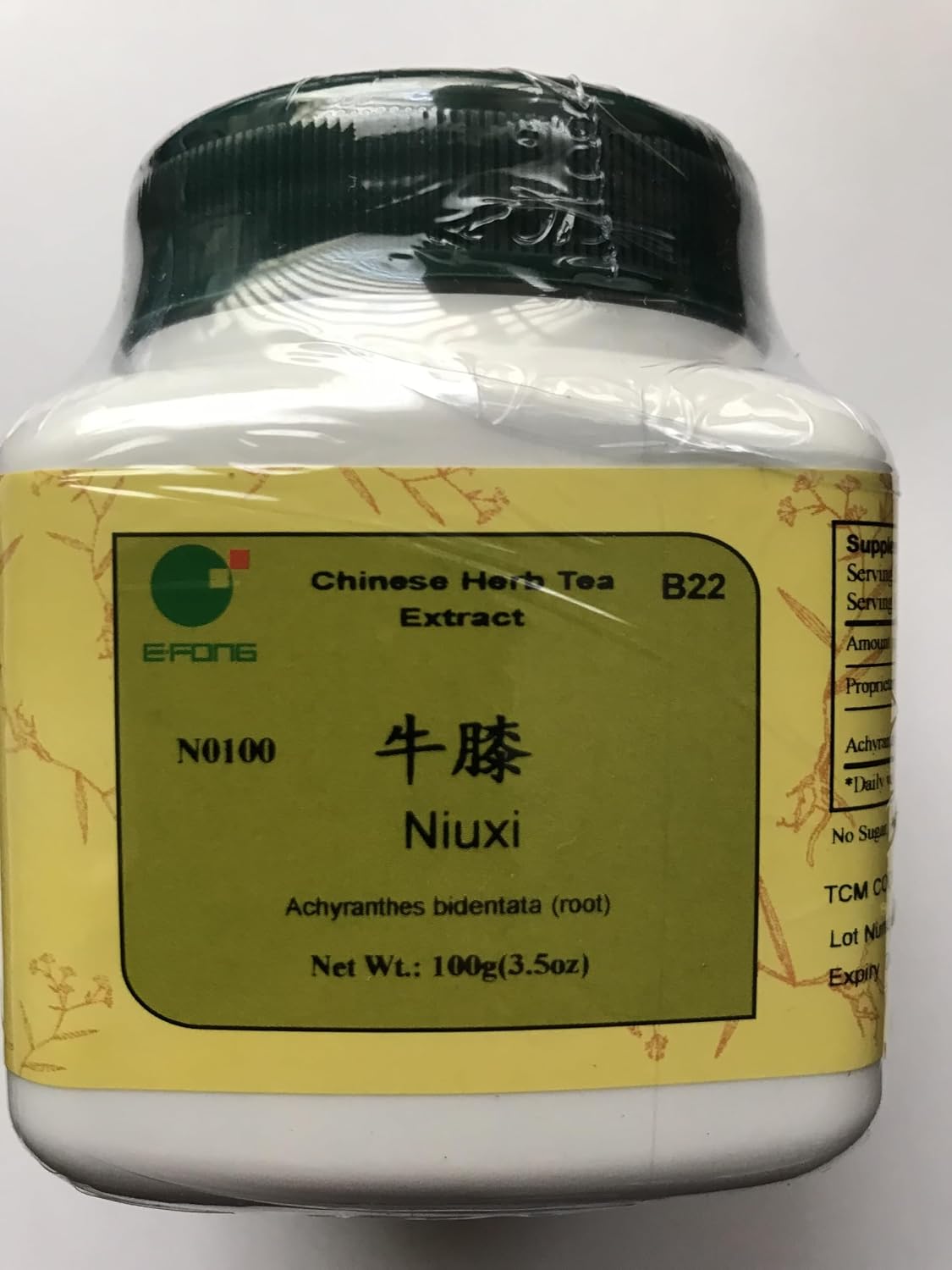 Niu Xi - raíz de Achyranthes, 100 gramos