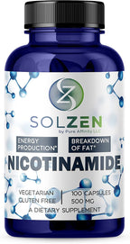 B3 Nicotinamida 500 mg – Niacina Sin Rubor, 100 Cápsulas
