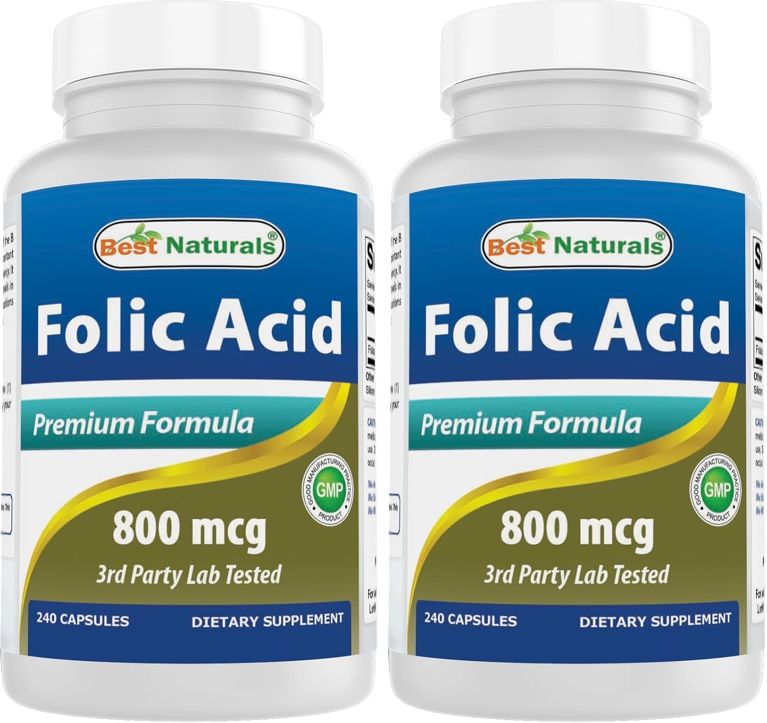 Folic Acid 800 mcg, 240 Capsules - Best Naturals