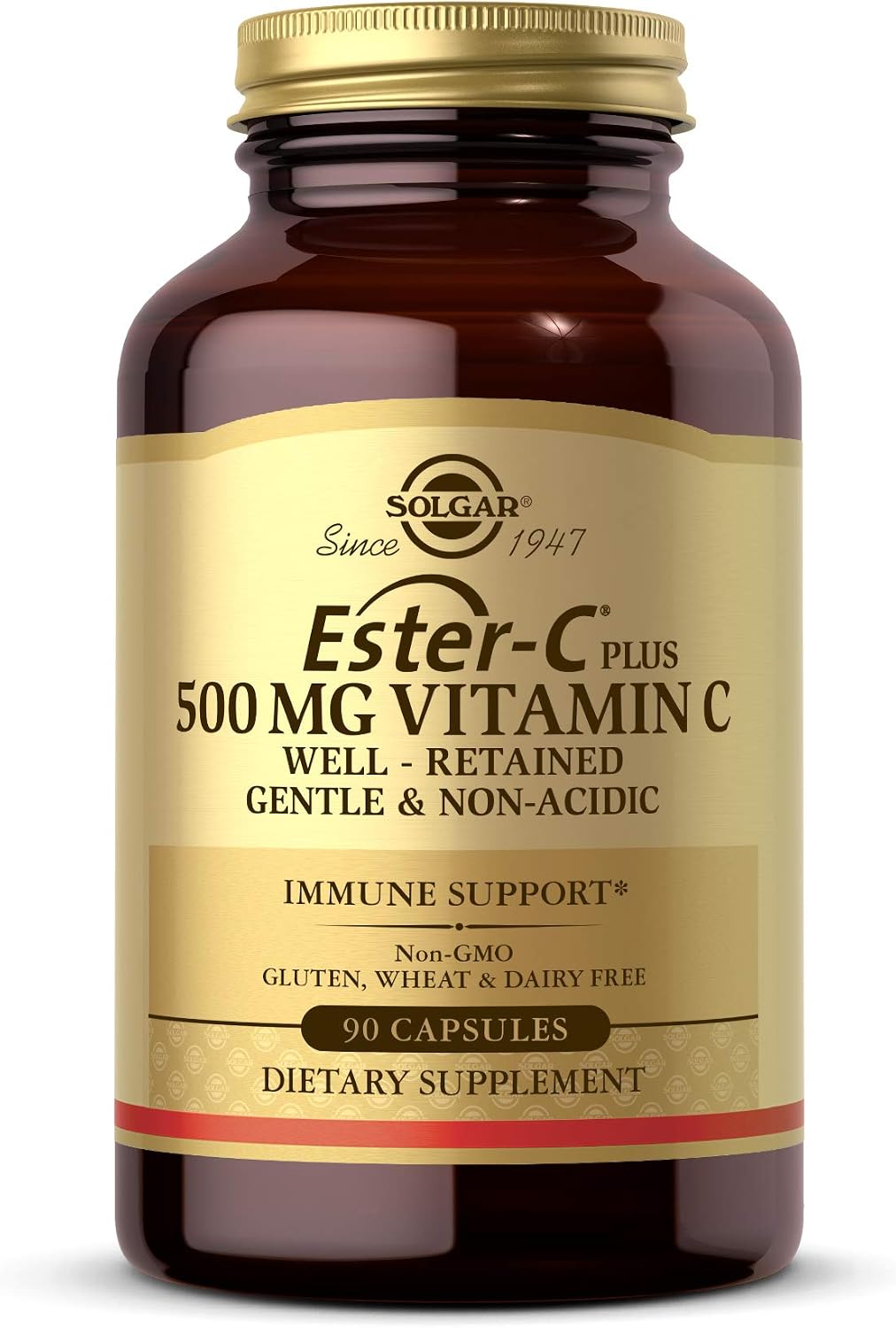 Solgar Ester-C Plus 500 mg Vitamina C con Bioflavonoides Cítricos - 90 Cápsulas