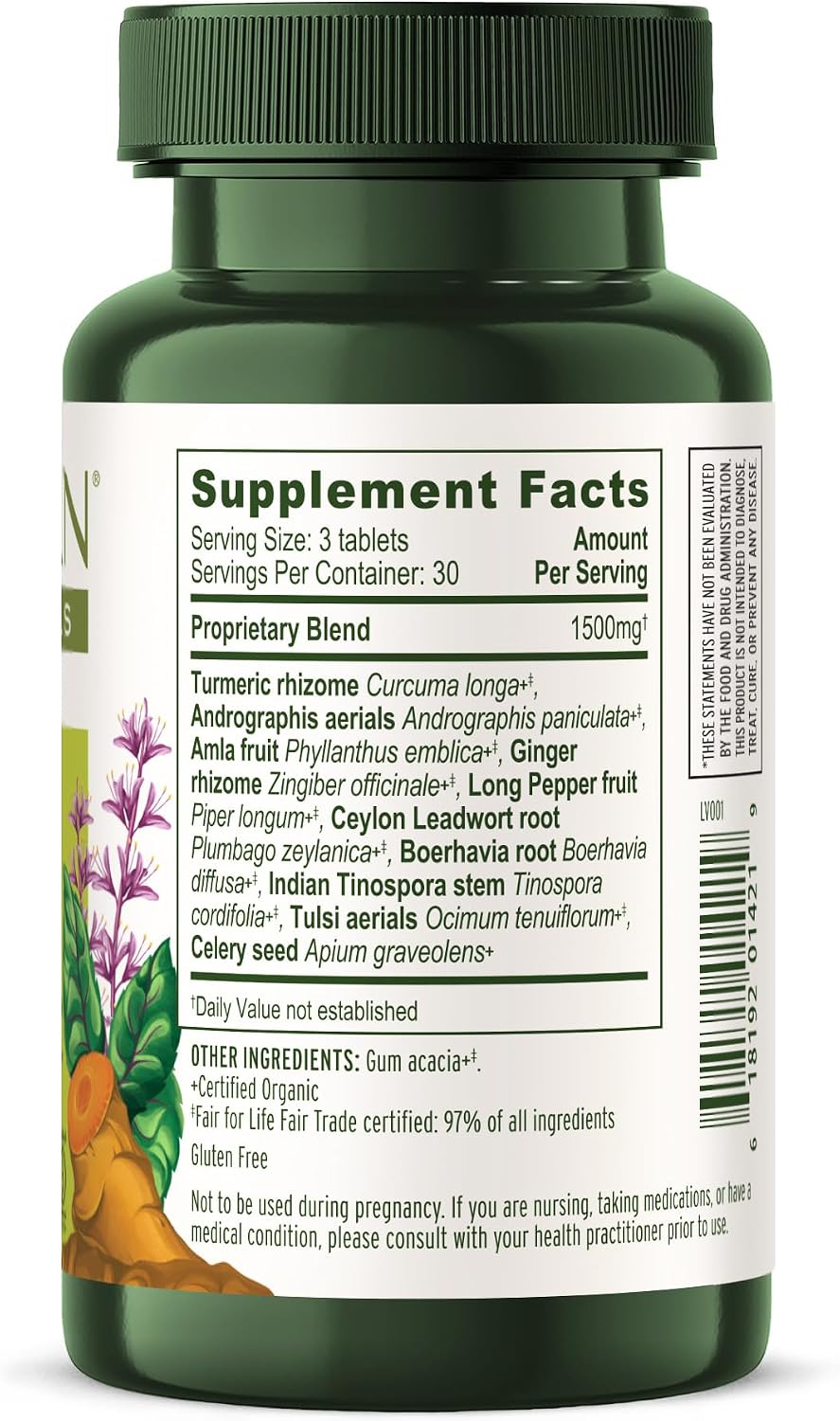 Banyan Botanicals Organic Pollen Protect – 90 Comprimidos – Apoyo Respiratorio Natural