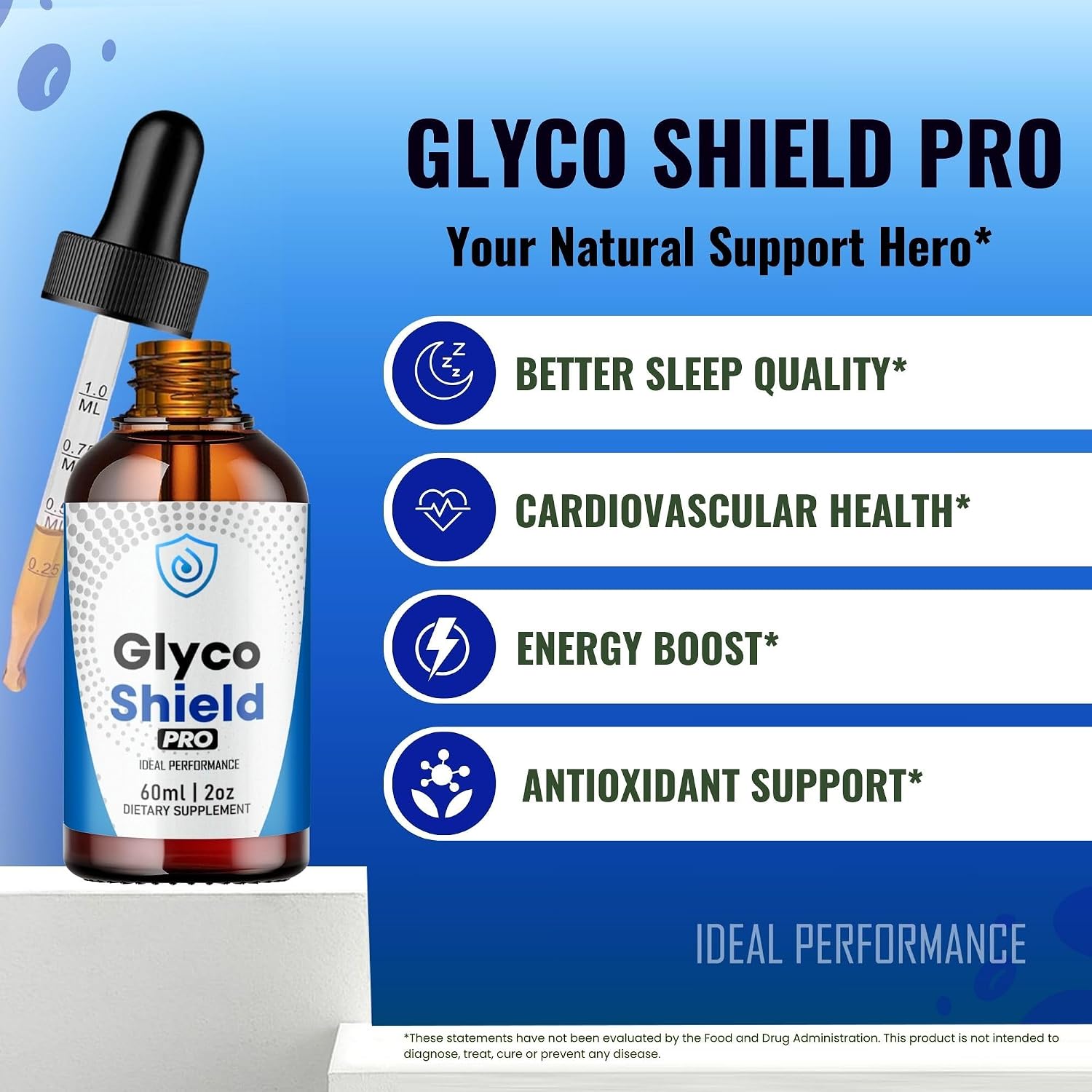 Glyco Shield Drops - GlycoShield Blood Formula Support Supplement, Fórmula Natural (2 Pack)