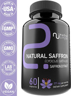Suplemento de Azafrán 177 mg – Extracto Puro de Azafrán – Apoyo Natural para el Estado de Ánimo y la Energía – Vegano, No GMO – 60 Cápsulas