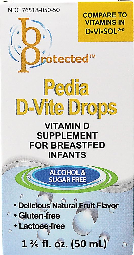Pedia Vitamin D-Vite Drops - Gotas de Vitamina D3 para Bebés (50 ml)