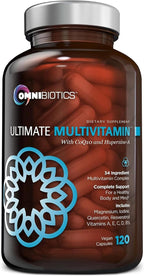 OmniBiotics Ultimate Vitamina C 2000 mg con Zinc, Saúco y D3 – 120 Comprimidos Veganos