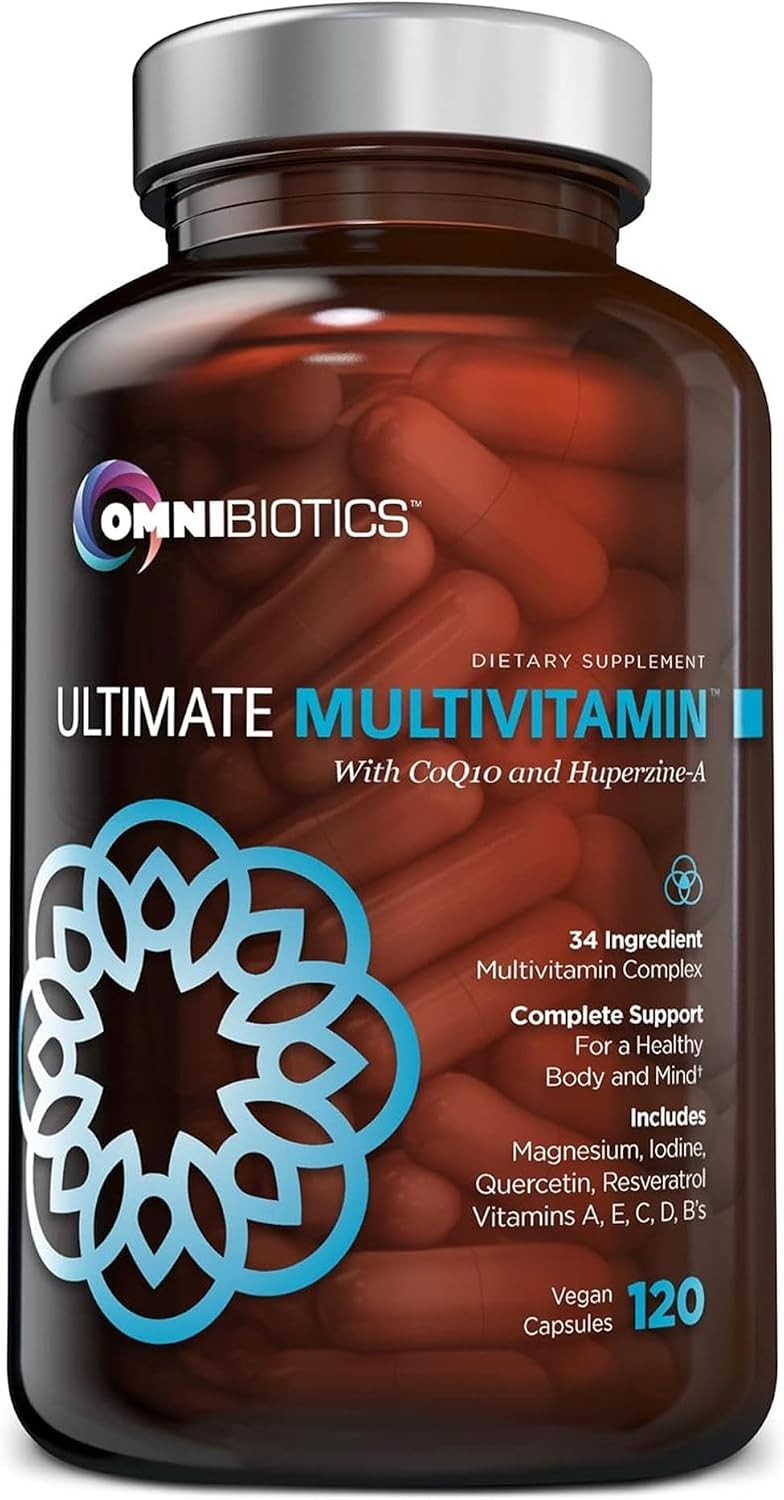 OmniBiotics Ultimate Vitamina C 2000 mg con Zinc, Saúco y D3 – 120 Comprimidos Veganos