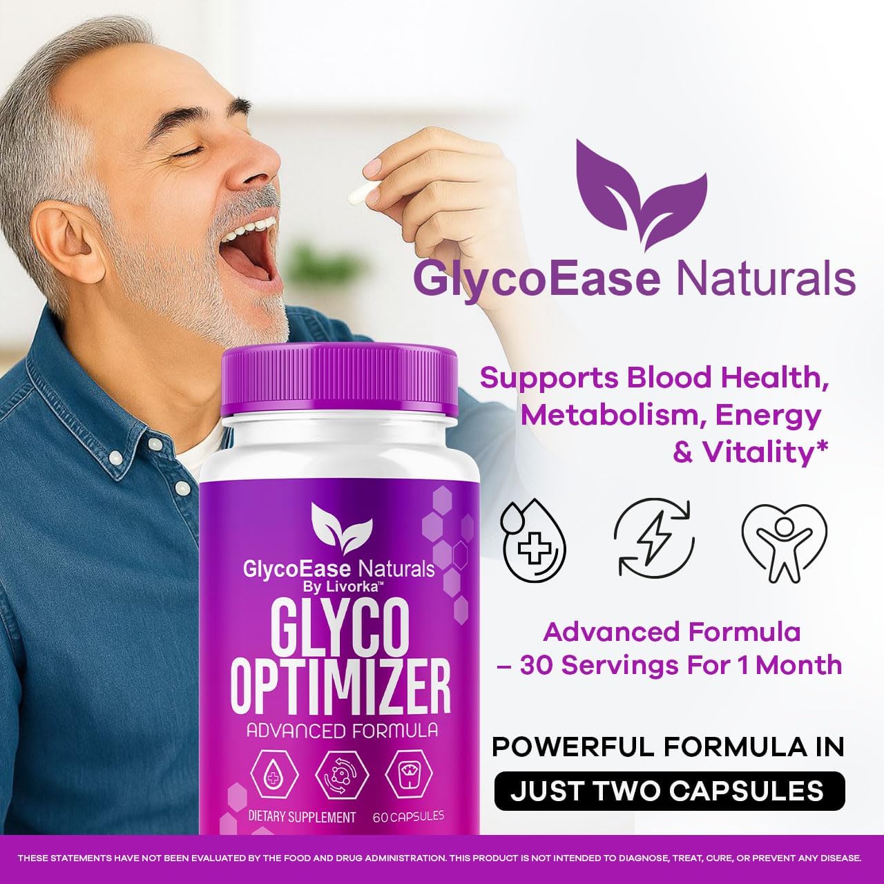 GlycoEase Glyco Optimizer - 180 Cápsulas (3 Paquetes)