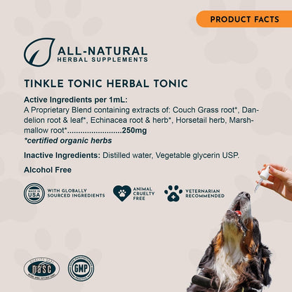Animal Essentials Tinkle Tonic - Apoyo – Raíz de malvavisco (Althaea officinalis): Hierba demulcente que ayuda a – Image 6