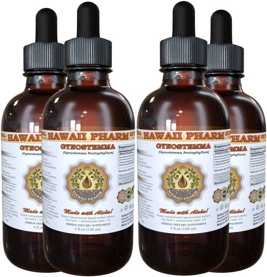 Hawaii Pharm Extracto Líquido de Gynostemma, Gynostemma Pentaphyllum, Tintura, 2x118 ml
