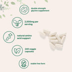 Glicina 2000mg, 240 Cápsulas Vegetales - Doble Concentración - Micro Ingredients