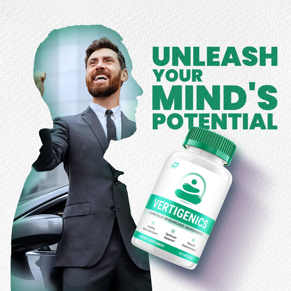 Vertigenics Suplemento Cerebral – Fórmula Natural Máxima Fuerza para Memoria y Concentración (5 Envases – 300 Cápsulas)