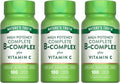 Nature's Truth Complejo B con Vitamina C - Liberación Prolongada, 100 Comprimidos (Paquete de 3)