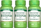 Nature's Truth Complejo B con Vitamina C - Liberación Prolongada, 100 Comprimidos (Paquete de 3)