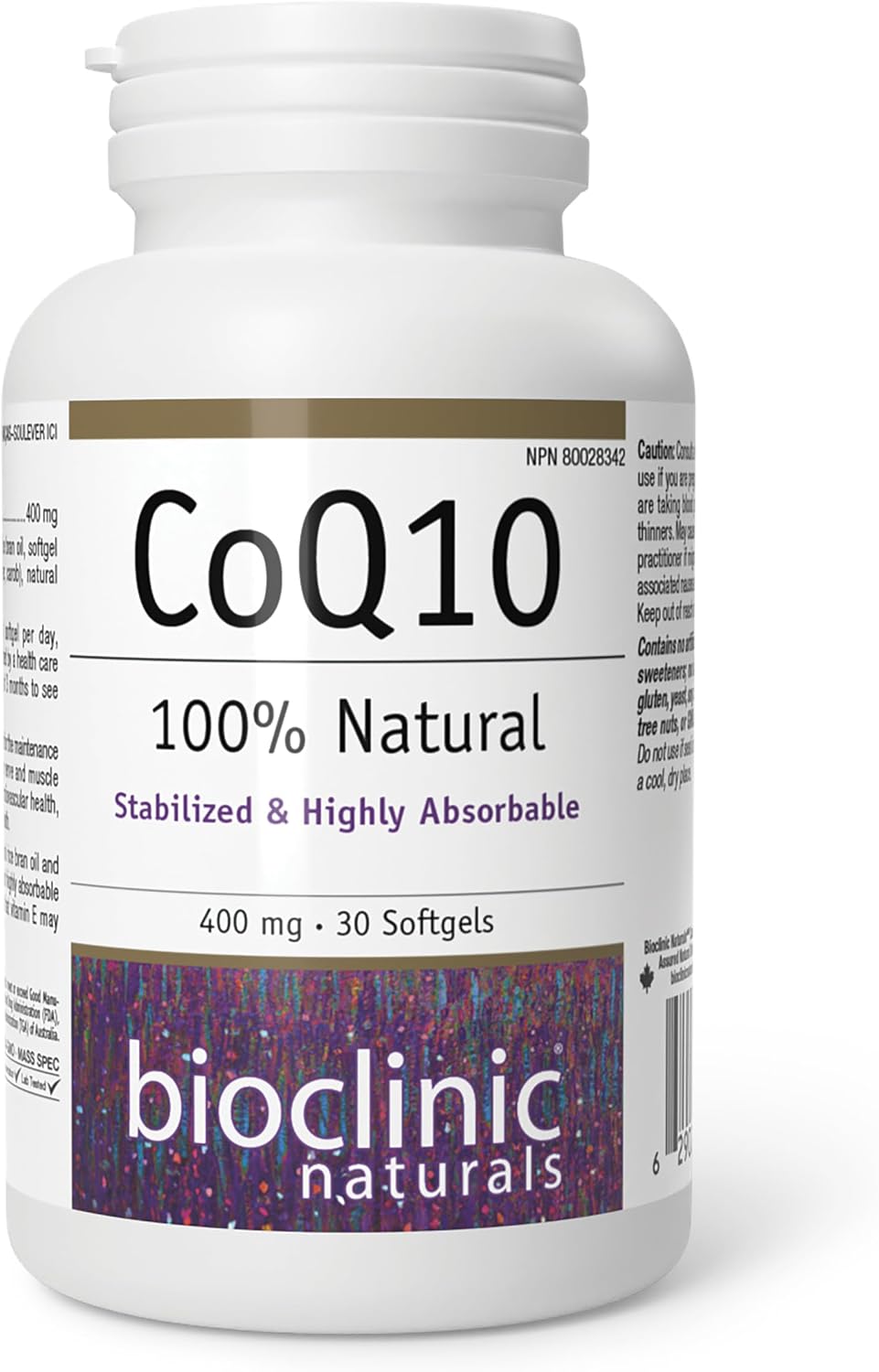 Bioclinic Naturals CoQ10 400 mg, 30 Cápsulas Blandas