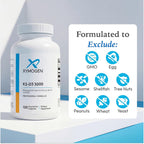 XYMOGEN K2-D3 5000 - Suplemento de vitamina D3 y K2 para el apoyo inmunitario, óseo y cardiovascular* - Sin OGM, sin gluten, vegetariano - 120 cápsulas