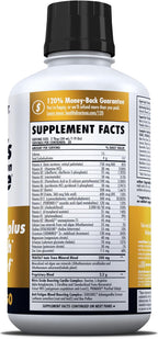 HEALTH DIRECT - Nature's Optimal Nutrition Energize Líquido Multivitamínico Superfood - 140+ Nutrientes - Claridad Mental y Energía - Apoyo Inmunológico y Cardiovascular – 30 Dosis – Melocotón Mango