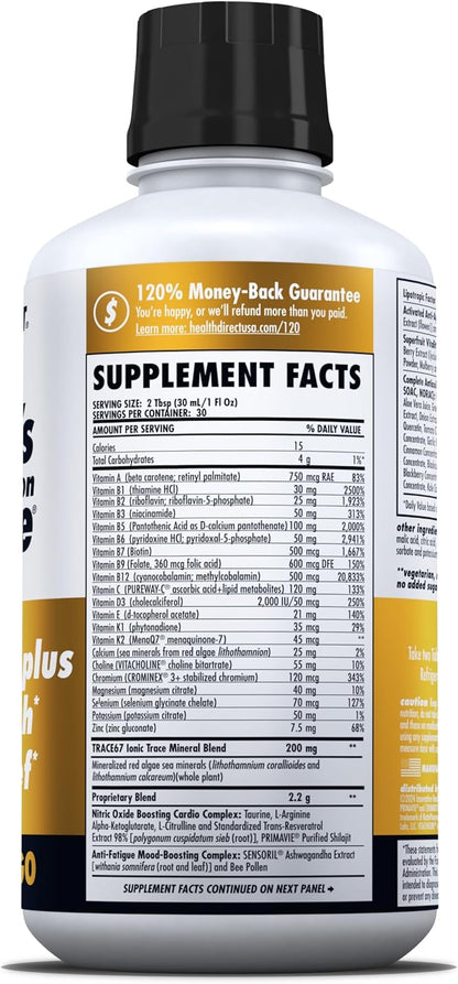 HEALTH DIRECT - Nature's Optimal Nutrition Energize Líquido Multivitamínico Superfood - 140+ Nutrientes - Claridad Mental y – Image 5