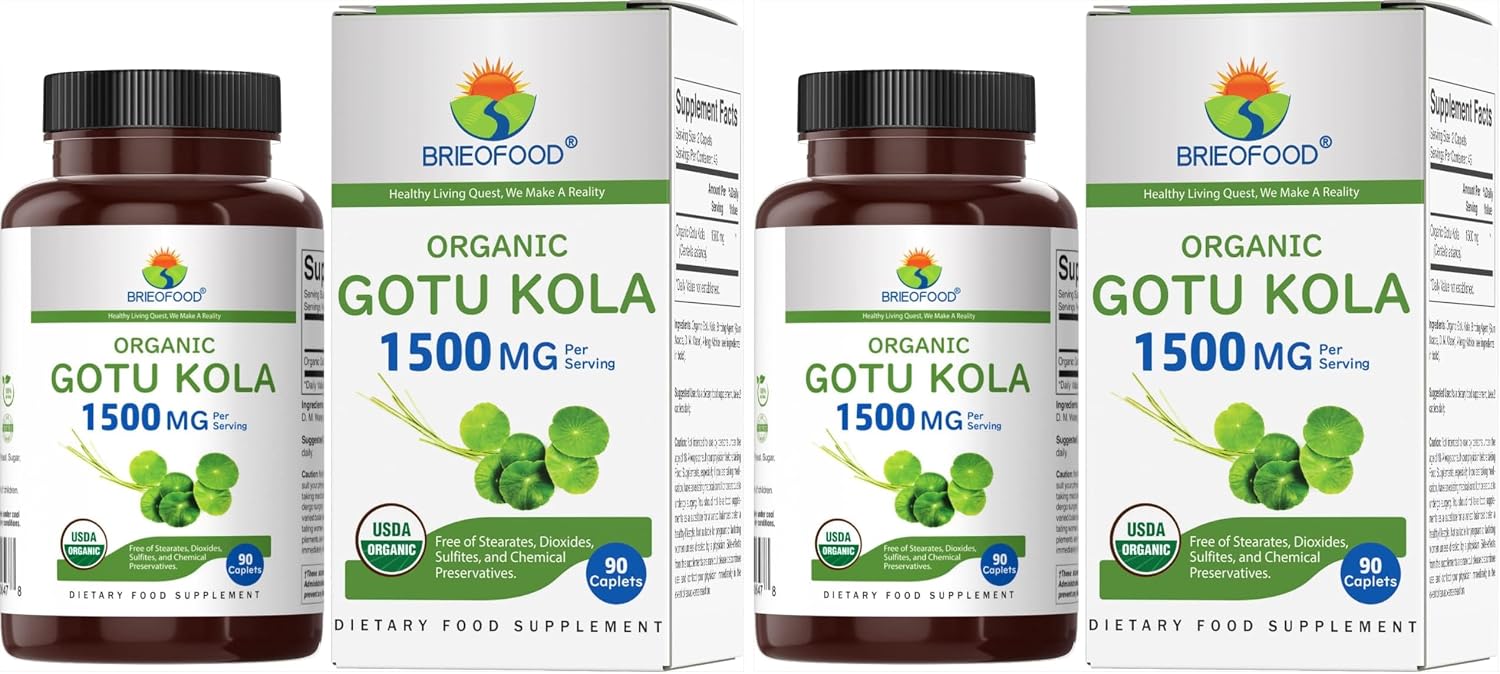 Gotu Kola Orgánico 1500mg, 90 Comprimidos Vegetarianos