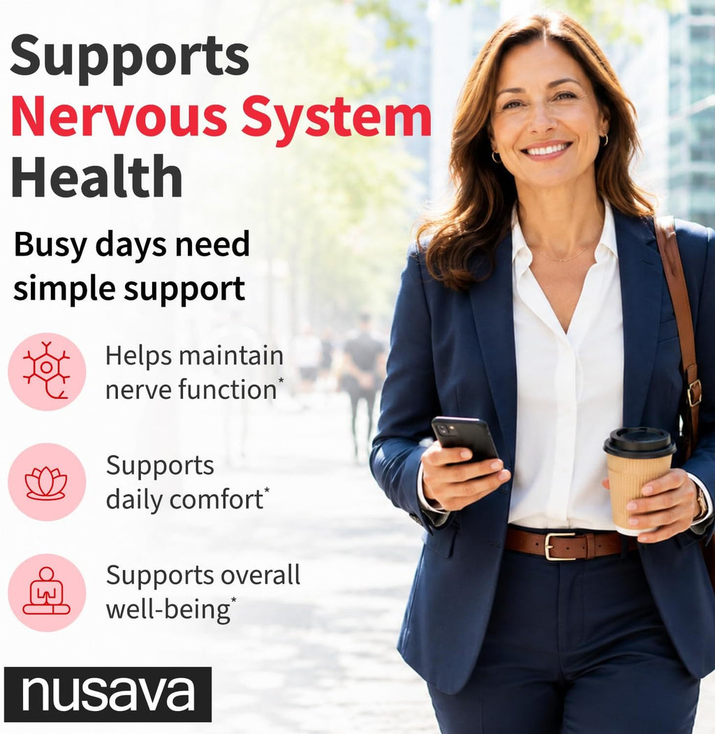 NUSAVA Complejo B Líquido con Vitamina B12, B6, B1, Niacina y Folato - Metilcobalamina 5000 mcg, Sabor Frambuesa, 80 Dosis