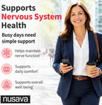 NUSAVA Complejo B Líquido con Vitamina B12, B6, B1, Niacina y Folato - Metilcobalamina 5000 mcg, Sabor Frambuesa, 80 Dosis
