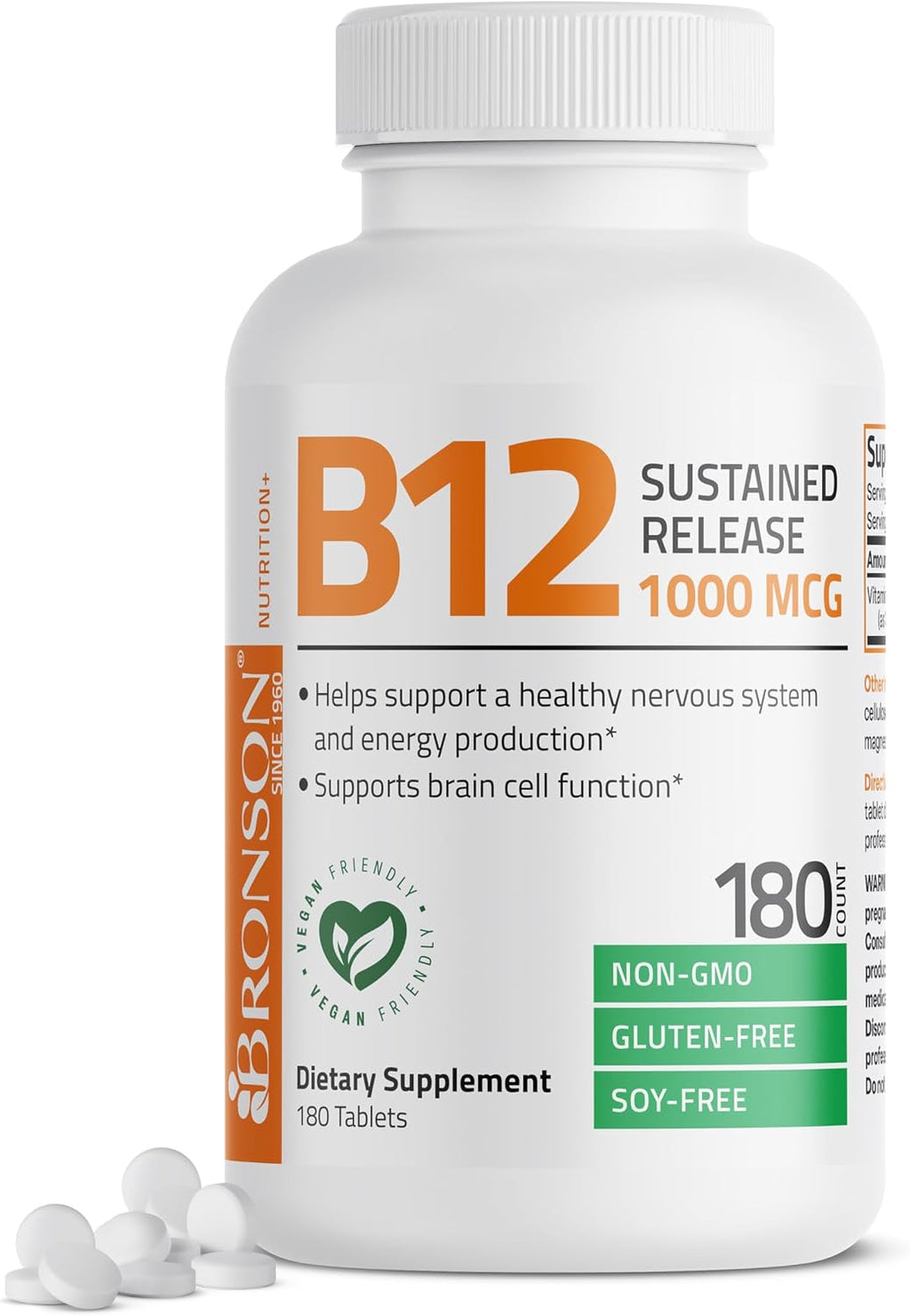 Bronson Vitamina B12 1000 mcg de Liberación Sostenida - 250 Tabletas