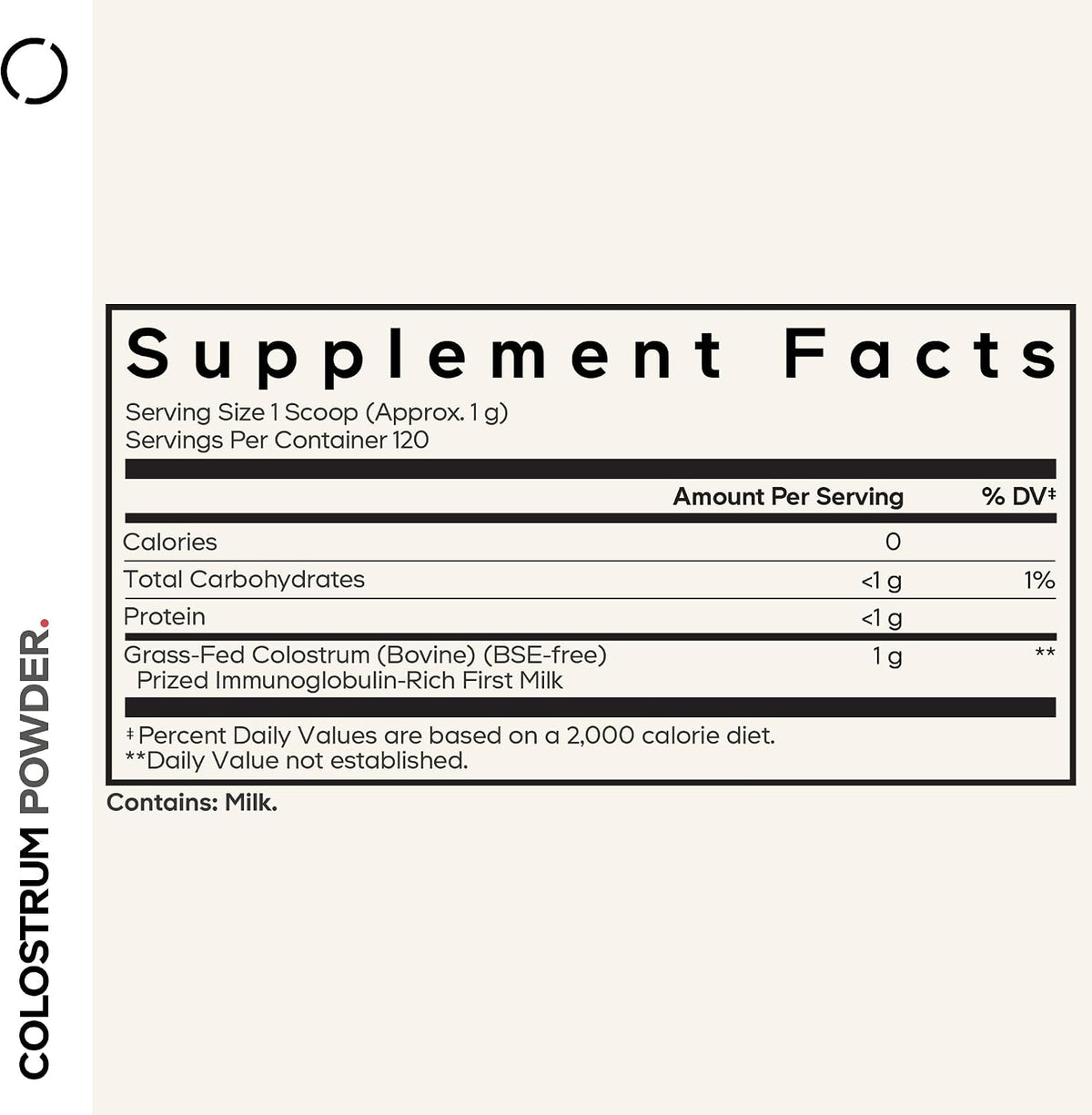 Codeage Calostro Bovino en Polvo, 1000 mg, Grass-Fed, Sin Sabor, 122 g (120 dosis) – Image 2