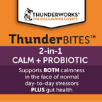 ThunderBites Calm + Probiotics para Perros - Masticables Suaves con Probióticos, Prebióticos y Postbióticos + Apoyo para el Estrés Diario, 90 unidades
