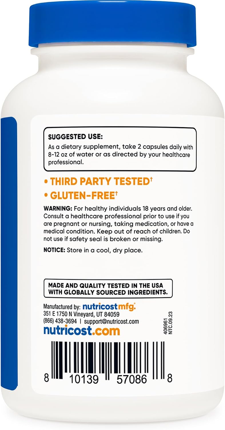 Nutricost Extracto de Andrographis en Cápsulas (1000mg) (120 Cápsulas) - Suplemento Herbario Vegetariano, 60 Raciones
