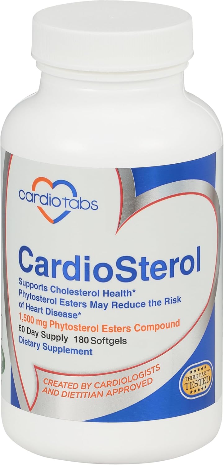 CardioTabs CardioSterol - 1.5 g de Esteroles Vegetales y Aceite de Pescado - 180 Cápsulas