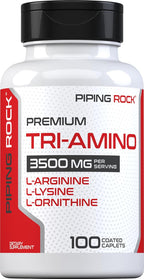 Piping Rock Tri Amino Complex con L-arginina, L-ornitina, L-lisina | 100 comprimidos