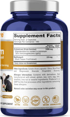 NusaPure Colostro 1050mg con 30% IgG y Bioperina - 200 Cápsulas