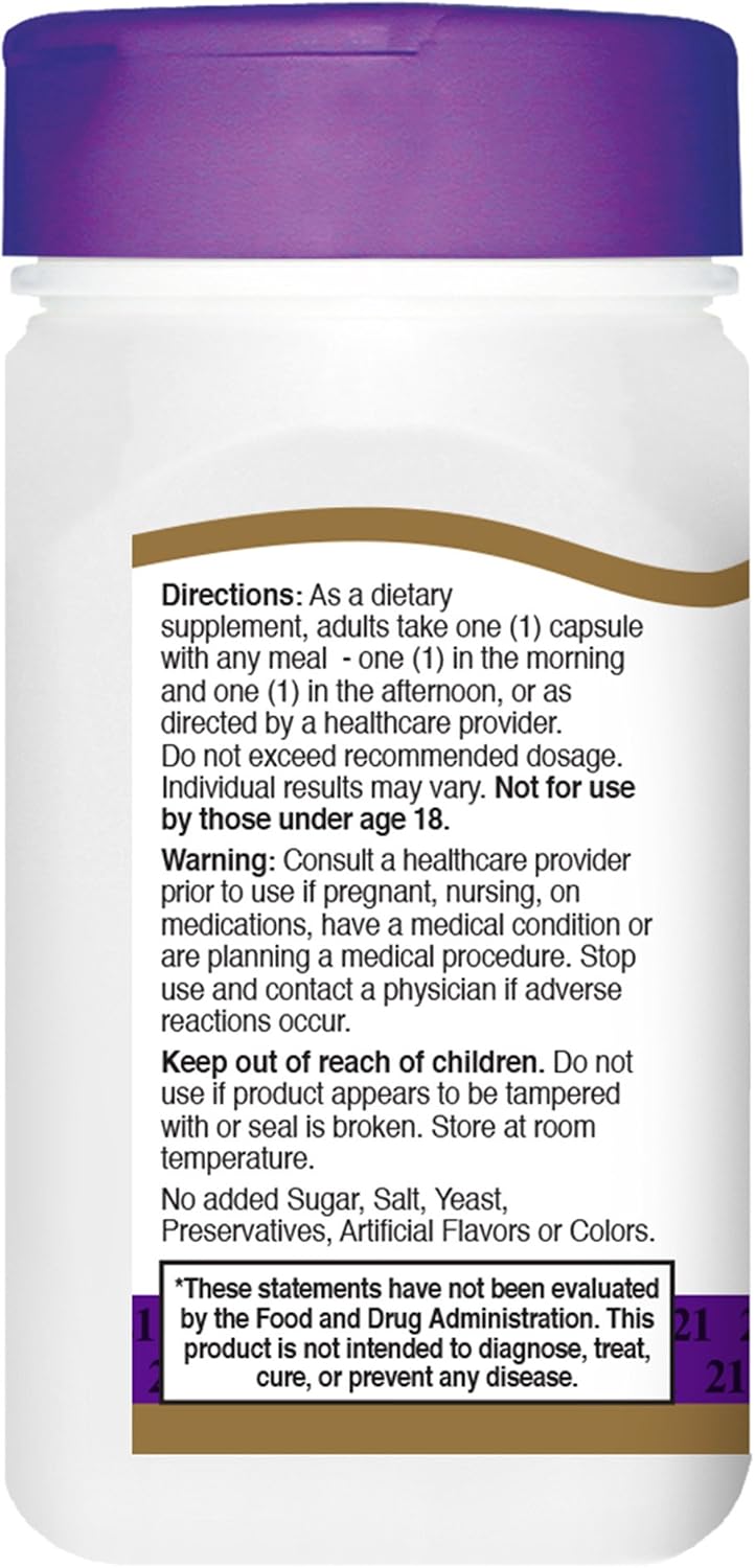 21st Century DHEA 25 mg Cápsulas, 90 Cápsulas (Paquete de 2)
