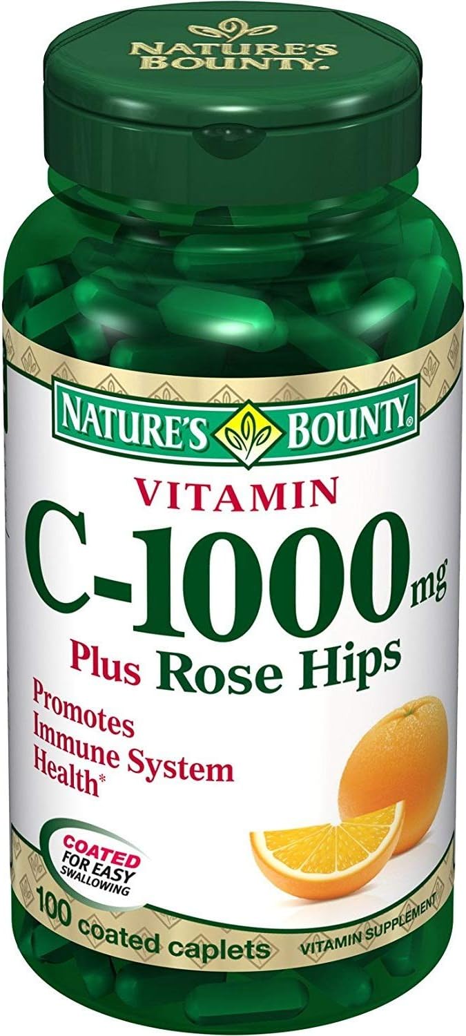 Nature's Bounty Vitamina C 1000 mg con Escaramujo, Comprimidos Recubiertos, 100 uds (Pack de 3)