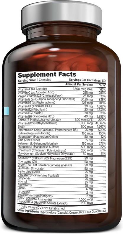 OmniBiotics Multivitamínico Diario Definitivo para Mujeres y Hombres – 34 Ingredientes Esenciales Incluyendo Vitaminas A, C, – Image 2