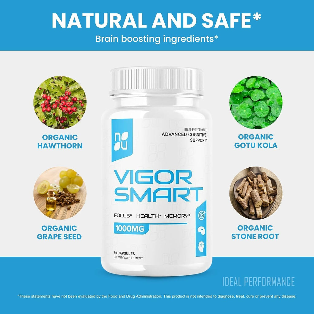 Vigor Smart Brain Booster, 300 Cápsulas, 1000mg