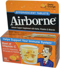 Airborne Zesty Orange Tabletas Efervescentes, 10 unidades - 1000 mg de Vitamina C - Suplemento para el sistema inmunitario (Paquete de 12)