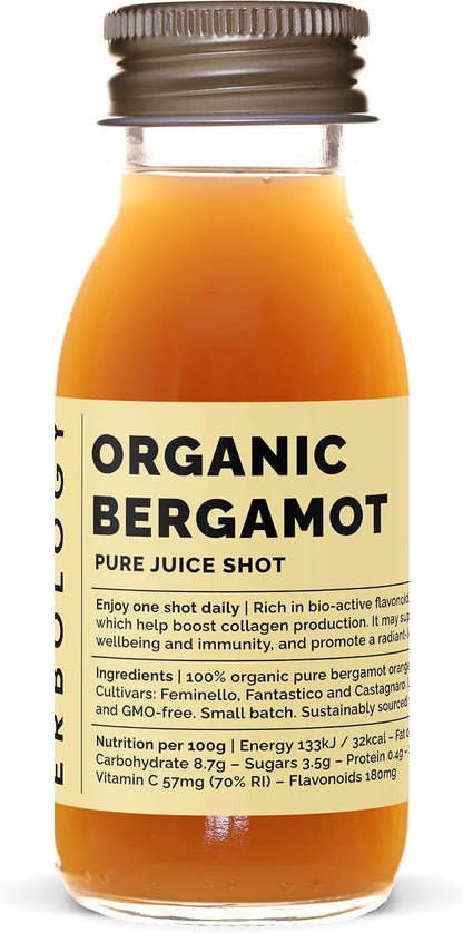 Zumos de Bergamota Orgánicos 100% - Pack de 12 Dosis Diarias (60ml) - Alto en Vitamina C - Sin Azúcar Añadido – Image 1