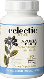 Eclectic Institute Cápsulas de Aronia Orgánica Liofilizada Cruda - 90 Cápsulas (450 mg)