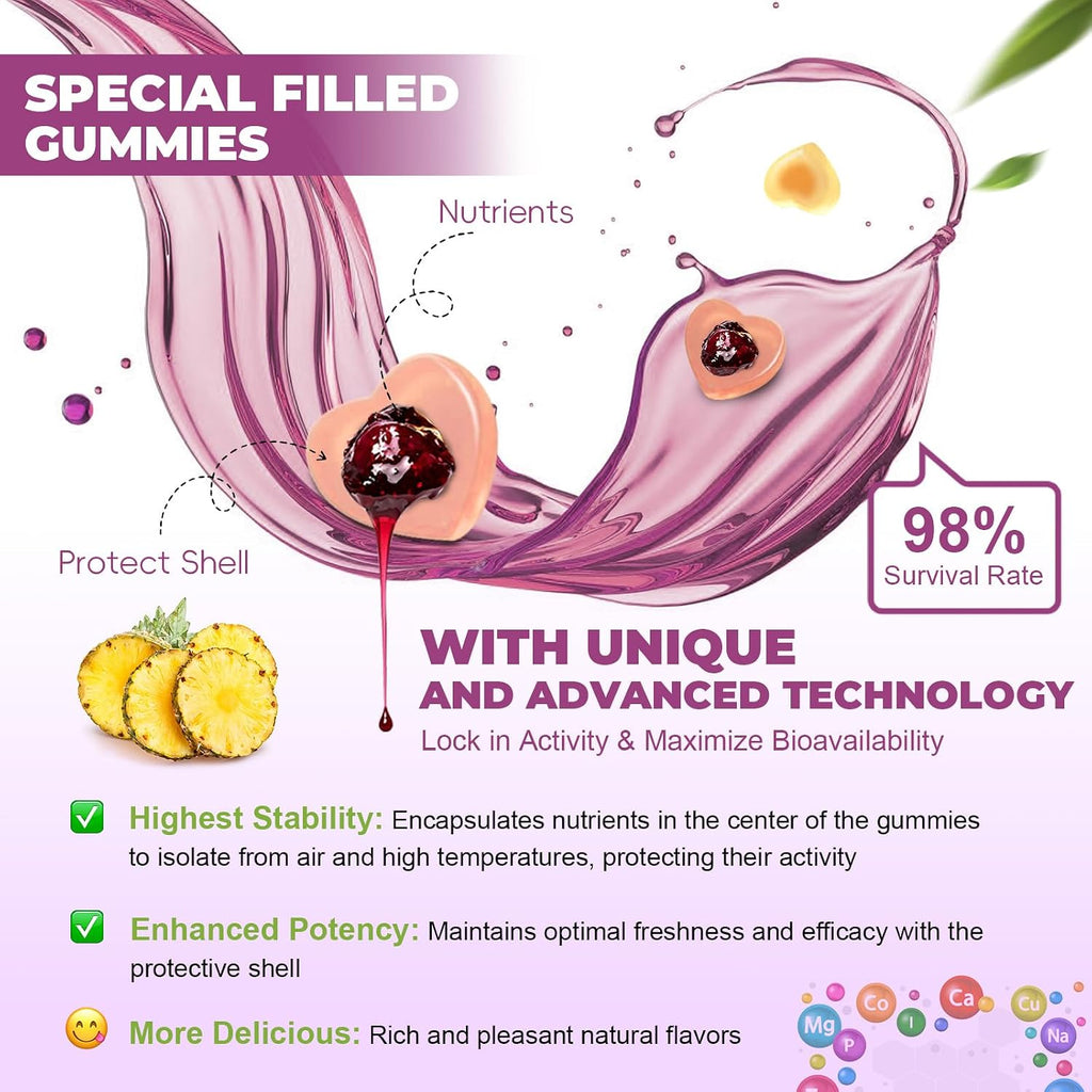 Totaria Multivitamínico para Mujeres 14+ con Hierro - Gominolas Sin Azúcar (Pack de 2)