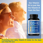 Magceutics Vitamin D3 K2 with MCT, 5000 IU Vegan D3 & 100 mcg MK7 K2, 60 Cápsulas
