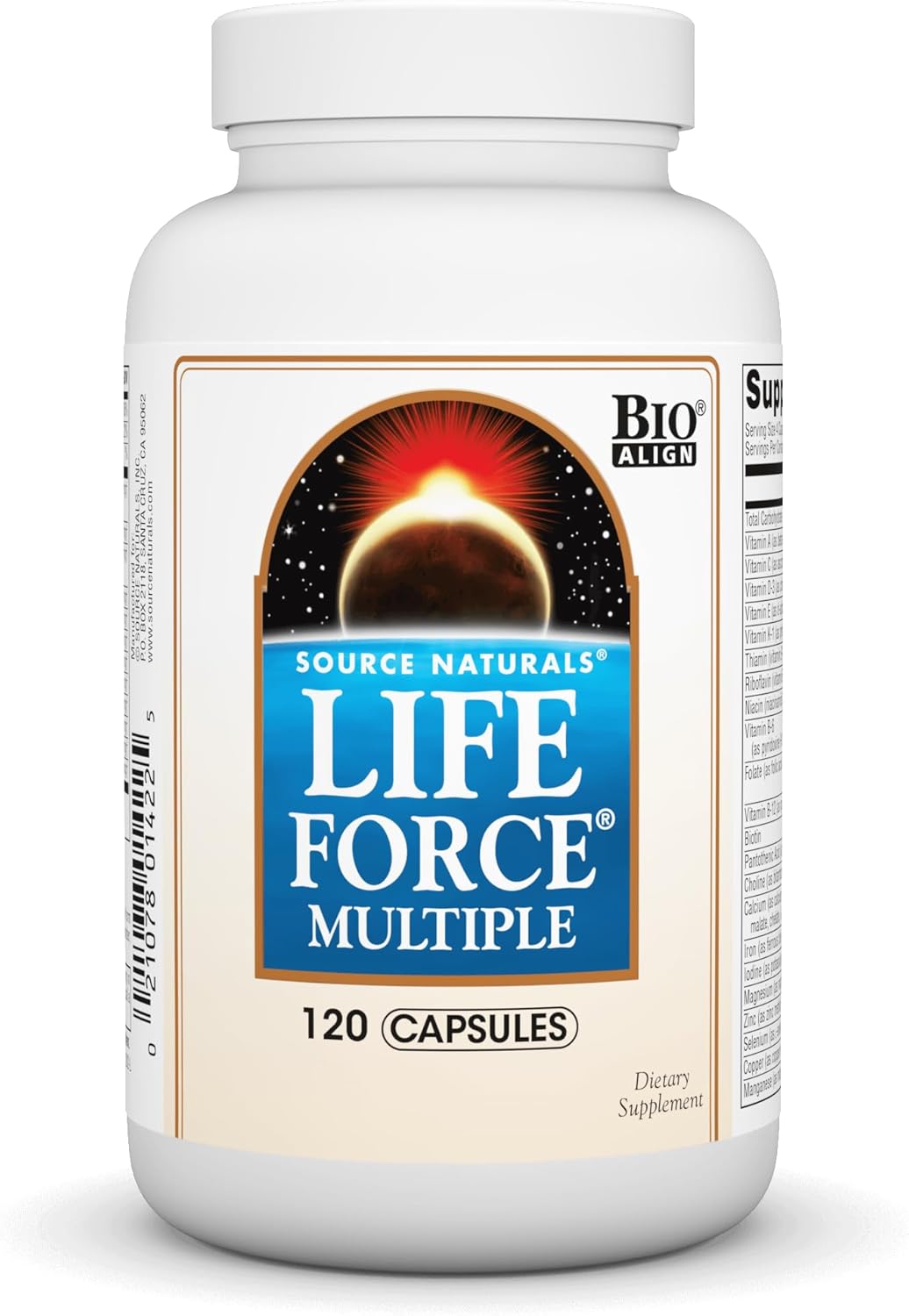 Source Naturals Life Force Multiple Daily Multivitamin - Alta Potencia - Vitaminas Esenciales, Minerales, Antioxidantes y Nutrientes - 120 Cápsulas